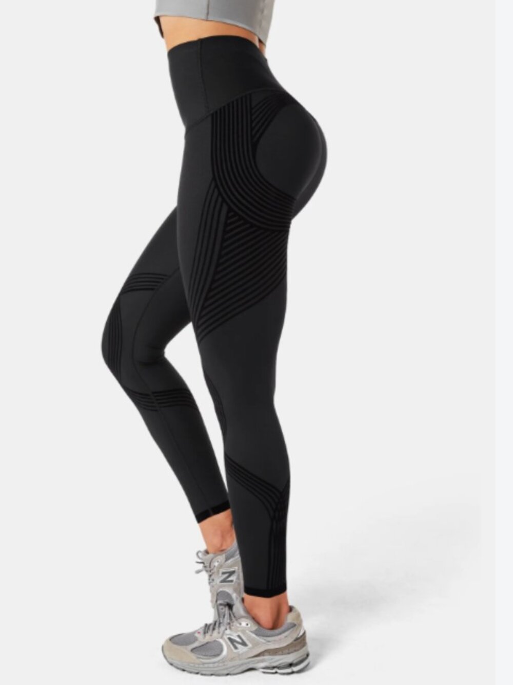 Fanka Body Sculpt Compression Leggings Black Side Pocket High Rise Size 2X